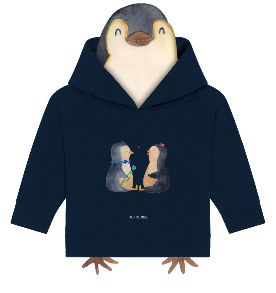 Organiczna bluza z kapturem dla niemowląt Pingwin para Baby Kapuzenshirt, Baby Hoodie, Baby Kapuzensweatshirt, Baby Pullover, Pinguin, Traumpaar, Hochzeit, Hochzeitstag, Liebespaar, Hochzeitsgeschenk, Pinguine, Verlobung, Liebe, Liebesgeschenk, Jahrestag, Liebesbeweis, große Liebe