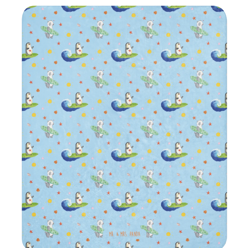 Sherpa Kuscheldecke Pinguin Surfer Muster Pinguin, Portugal, Urlaub, Hawaii, Wellen, surfen, Surfer, Wellen reiten, Pinguine