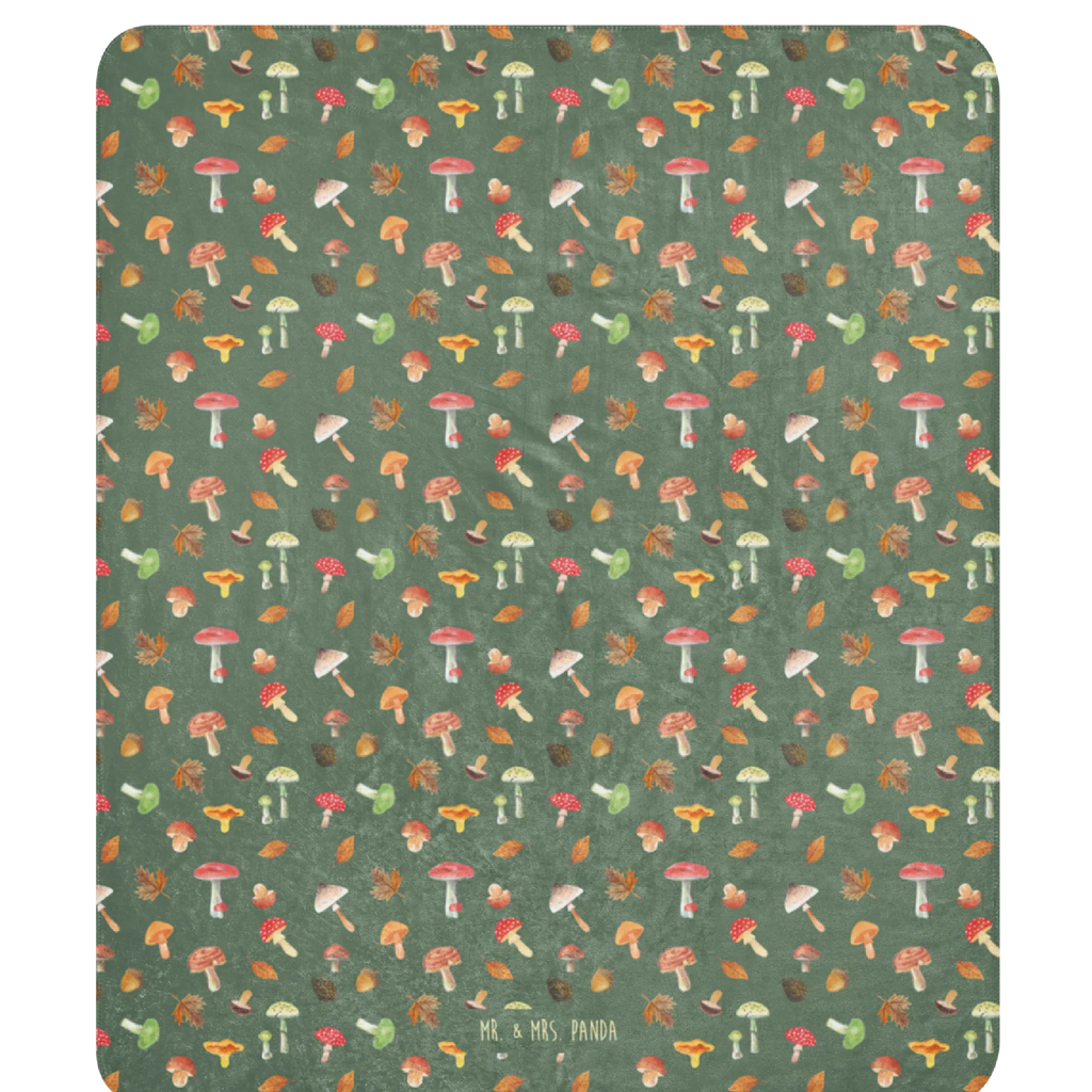 Sherpa Kuscheldecke Pilz Wald Muster Pilze, Wald, Pilz Muster, Laub Muster