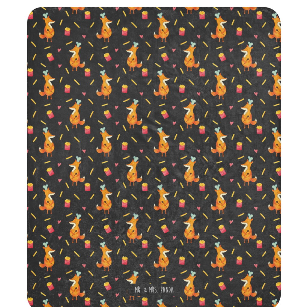 Sherpa cuddly blanket Fox Fries Fuchs, Pommes, Fuchs Muster, Pommes Muster, Pomes Frites