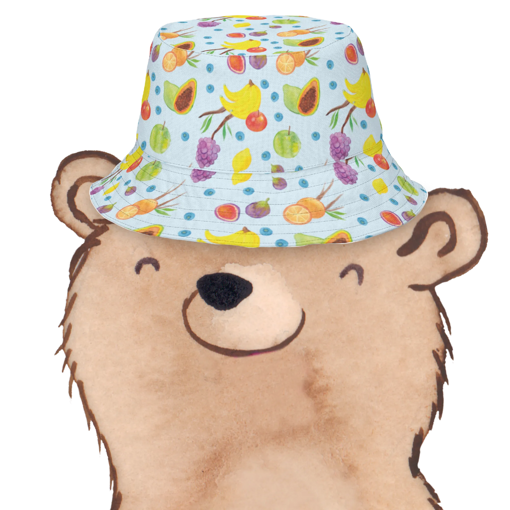 sun hat Fruit Basket Wendehut, Sommerhut, Anglerhut, Freizeithut, Wendecap, zweifarbiger Hut, Sonnenmütze, Wendemütze, Outdoorhut, Strandhut, Sonnenhut, Fischerhut, Obstkorb, Frucht Muster, Früchte, Obst Muster