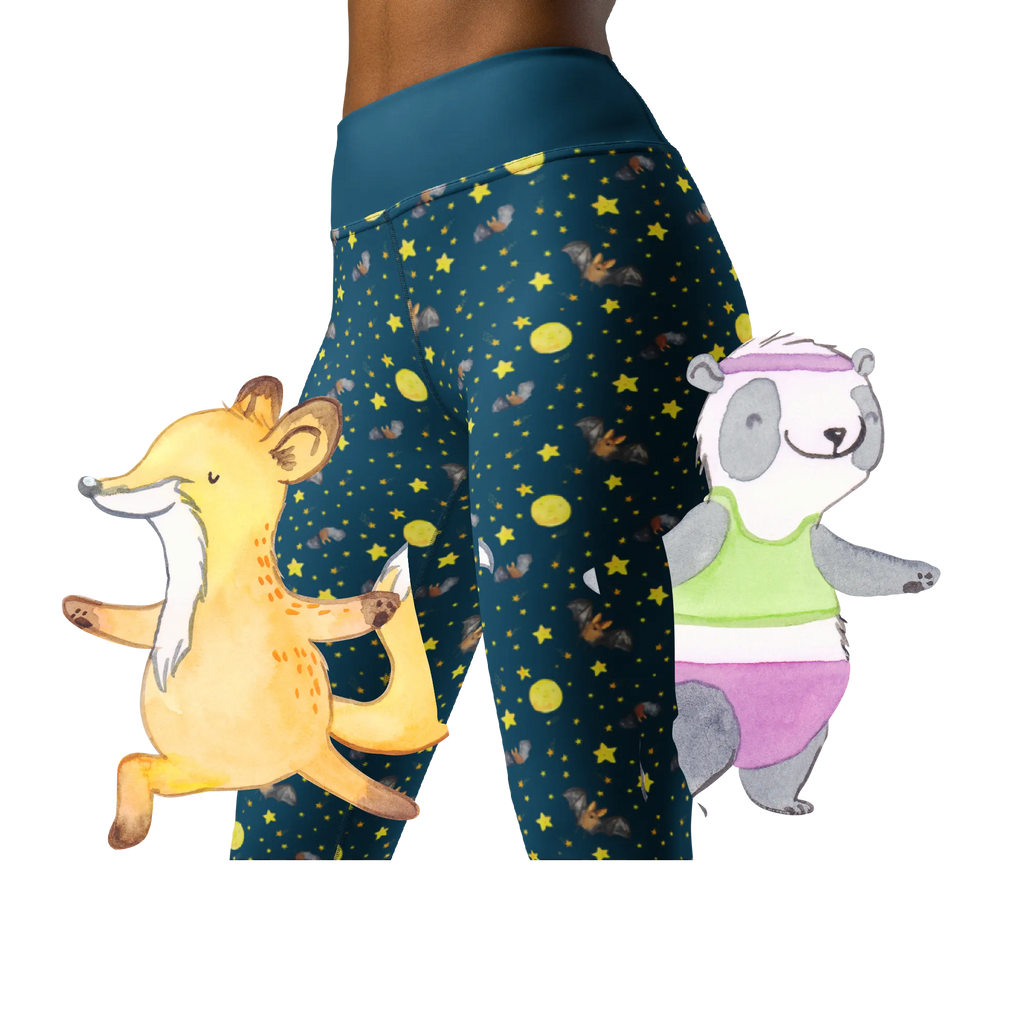 Spodnie do jogi nietoperz skrzydło Motywy zwierzęce, dobra energia, zabawne powiedzonka, zwierzęta