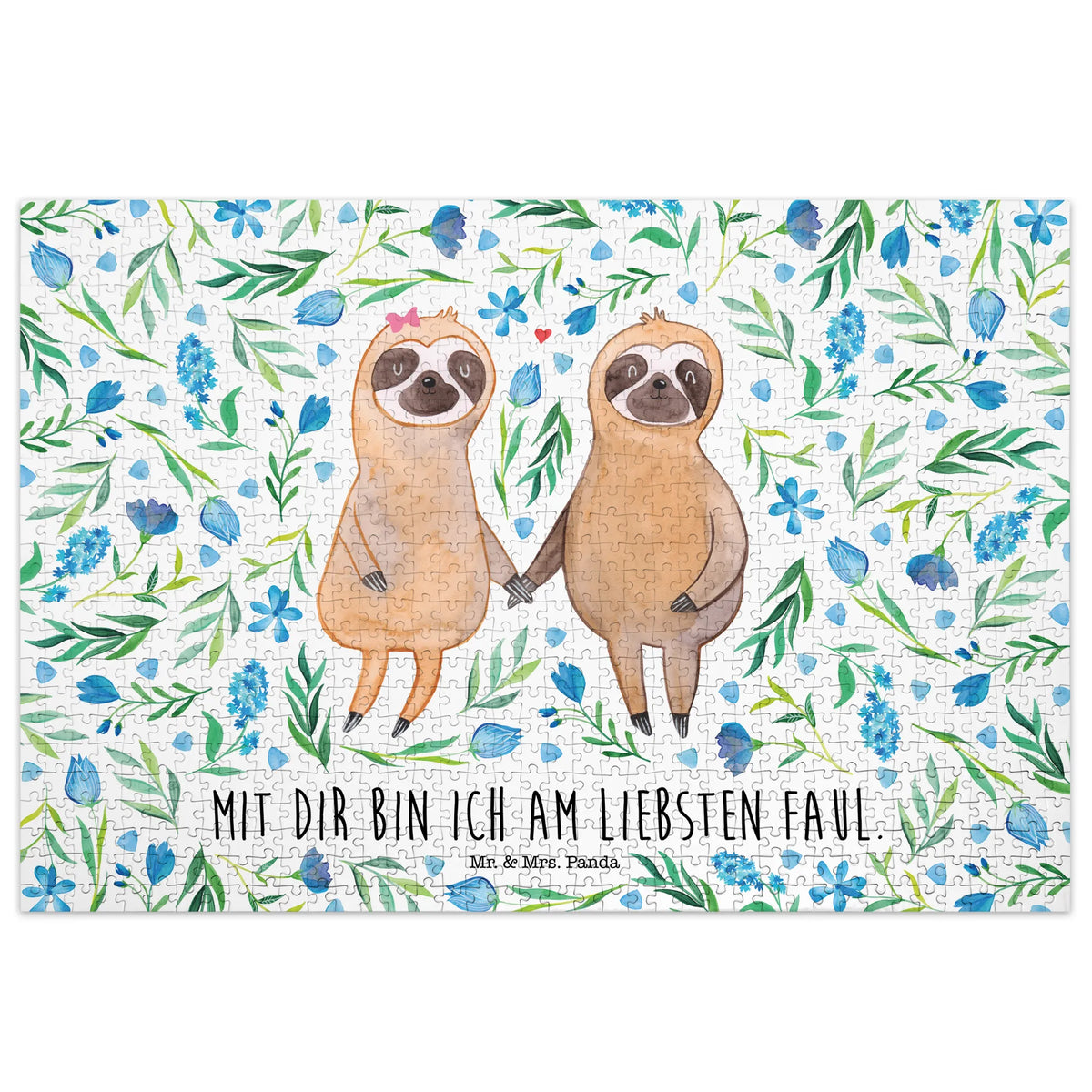Puzzle pieces sloth pair 500 pieces, puzzle, Puzzle, Sloth, sloth, trend animal, sloth couple, relax, lovers, engaged, sloth love, love, lazy, together, in love, favourite animal