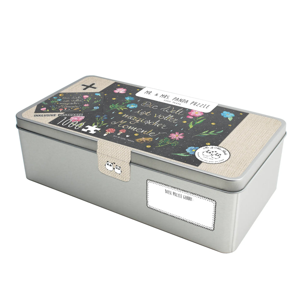 Puzzle Magic World 1000 pieces, Puzzle, Nature, joy of life, love, magic, wisdom, saying beautiful, night, Magic moments, flowers, black, motivation, saying positive