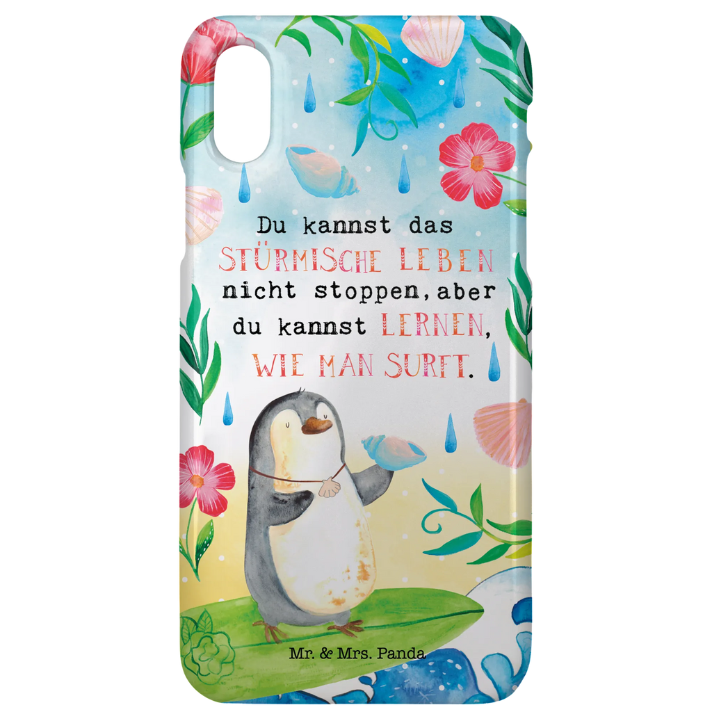 Etui na iPhone 10 Surfujący Pingwin Pinguin
