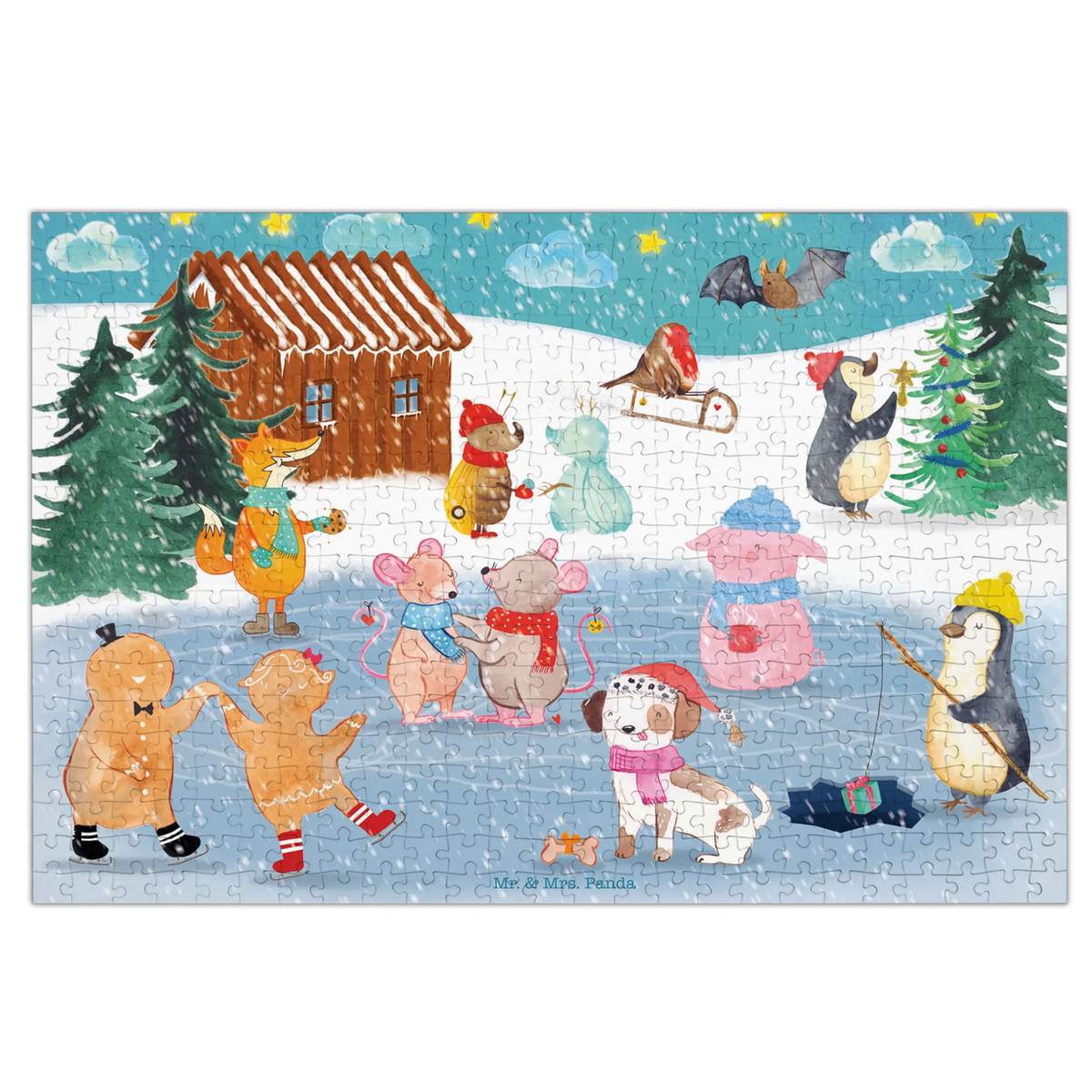 551 Teile Puzzle Schlittschuhspaß Legespiel, Puzzlespiel, puzzeln, Puzzle 551, Winter, Weihnachten, Weihnachtsdeko, Nikolaus, Advent, Heiligabend, Wintermotiv