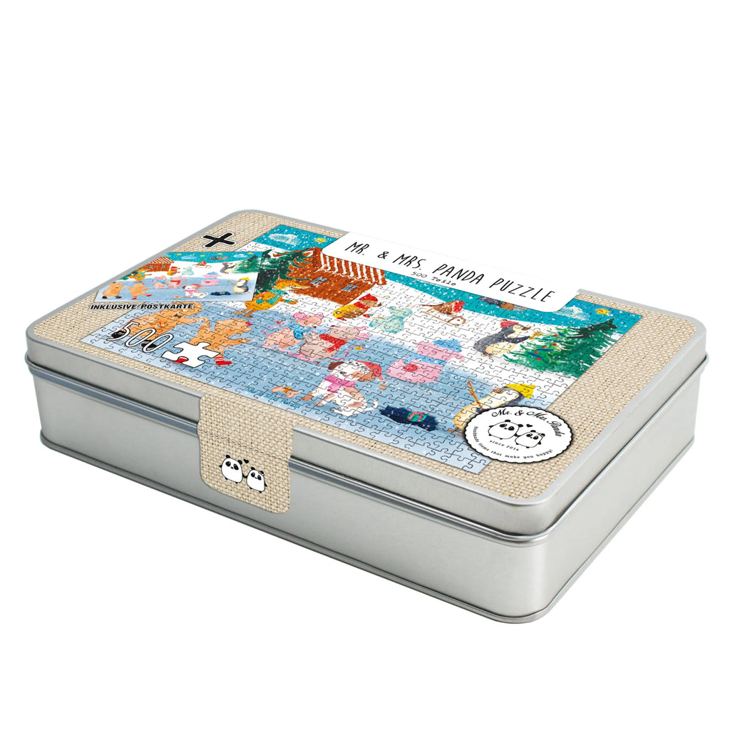 551-częściowe puzzle Zabawa na łyżwach Zima, Boże Narodzenie, dekoracje świąteczne, Mikołaj, Adwent, Wigilia, zimowy motyw