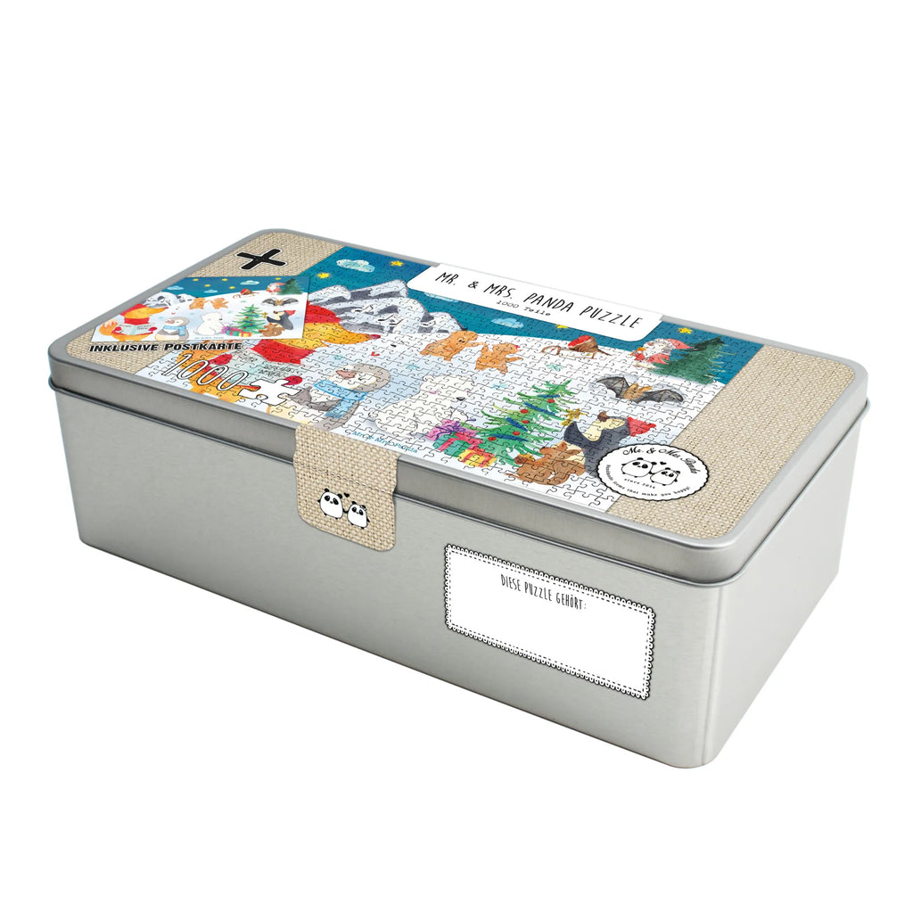 Puzzle 1500 elementów Zima w górach Zima, Boże Narodzenie, dekoracje świąteczne, Mikołaj, Adwent, Wigilia, zimowy motyw