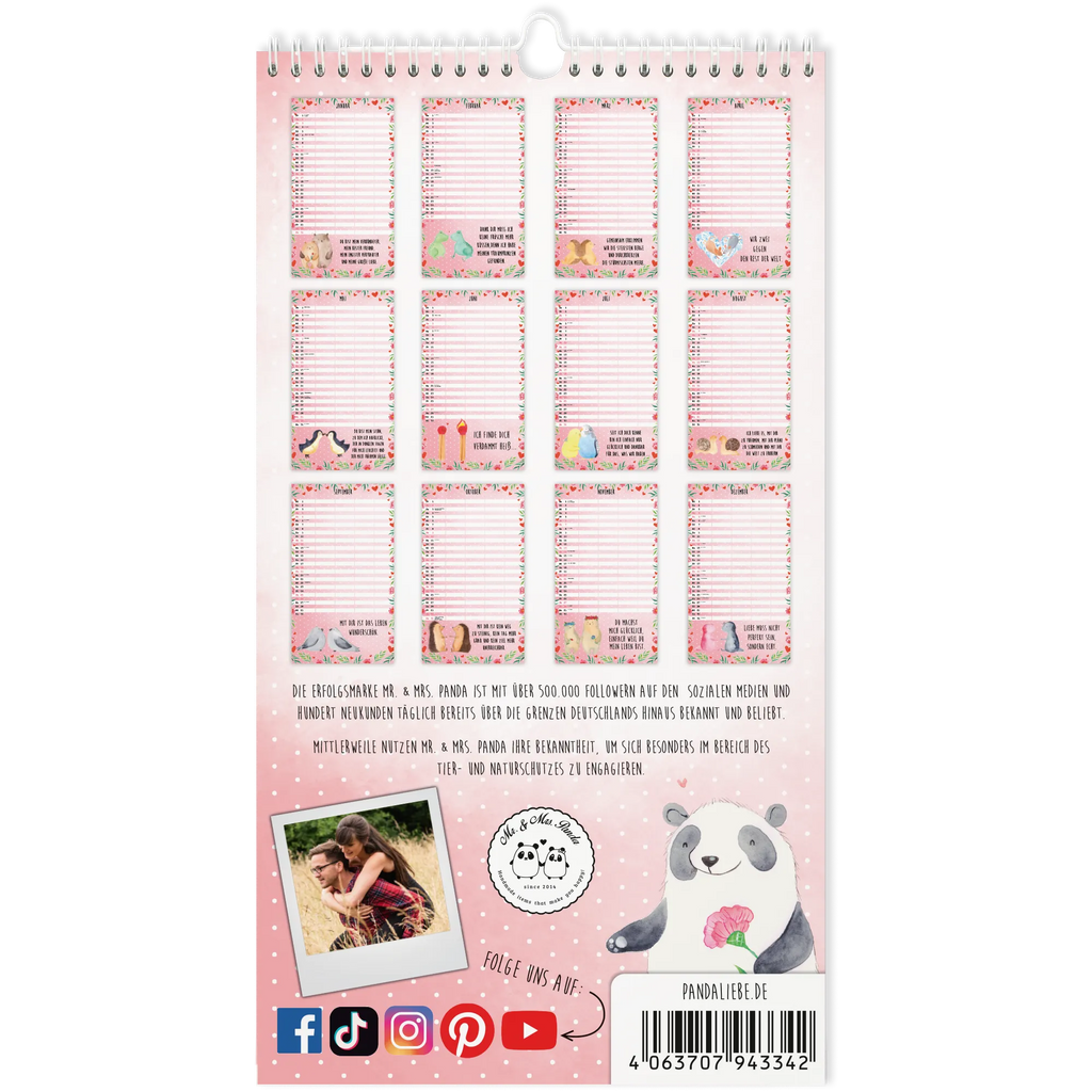 Kalendarz rodzinny 2026 Liebe Collection Miłość, przyjaciel, przyjaciółka, mąż, żona, wesele, zaręczyny, prośba o rękę, prezent miłosny, rocznica, dzień ślubu