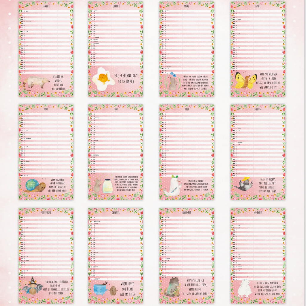 Partner calendar 2026 Small World Collection Couple calendar, couple planner, partner calendar; 2020 couple calendar, card, gift ideas, gifts, small animals, cute, cute animal motives, hand drawn, funny sayings, good mood, special gifts, animal lover