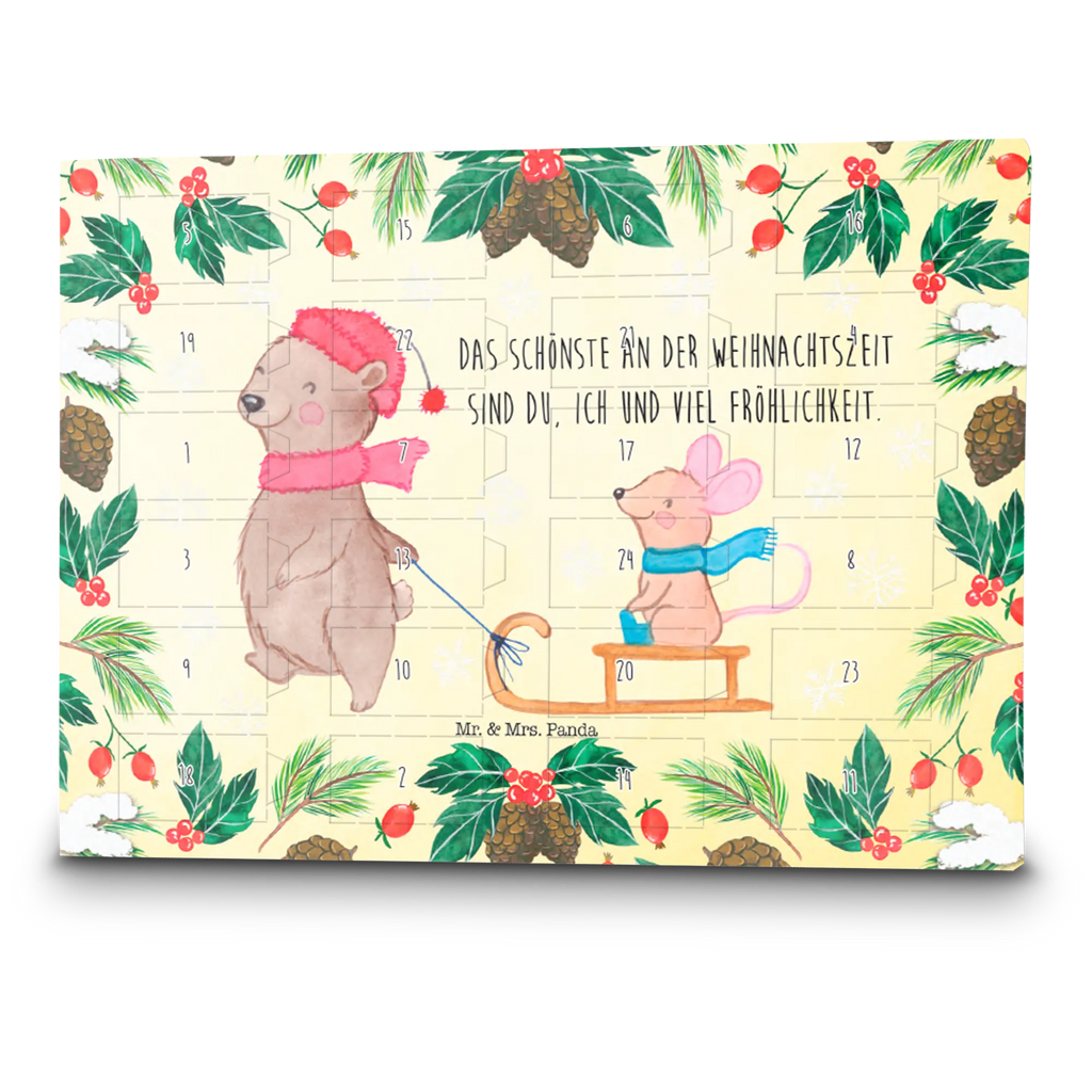  Niedźwiedź i Mysz sanie Zima, Boże Narodzenie, dekoracje świąteczne, Mikołaj, Adwent, Wigilia, zimowy motyw