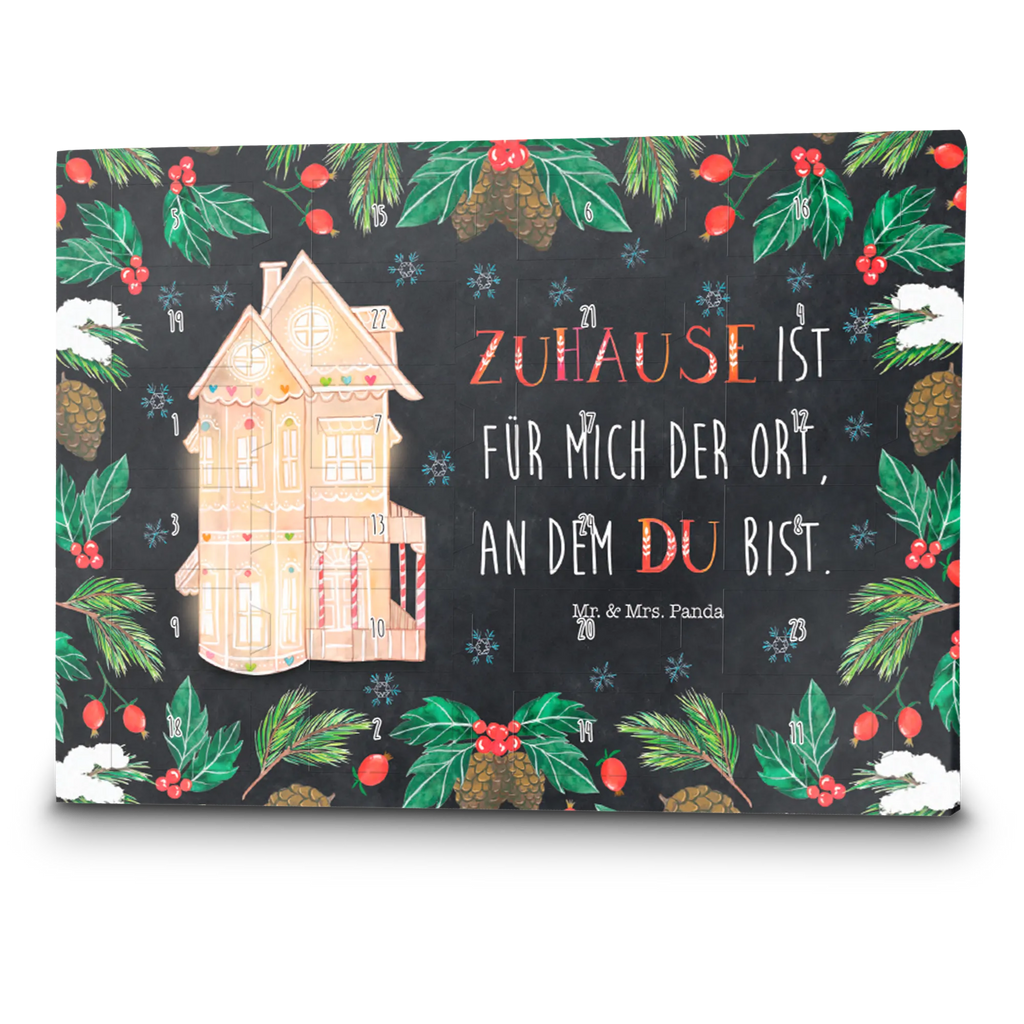 Chocolate advent calendar Gingerbread House Christmas time, snow