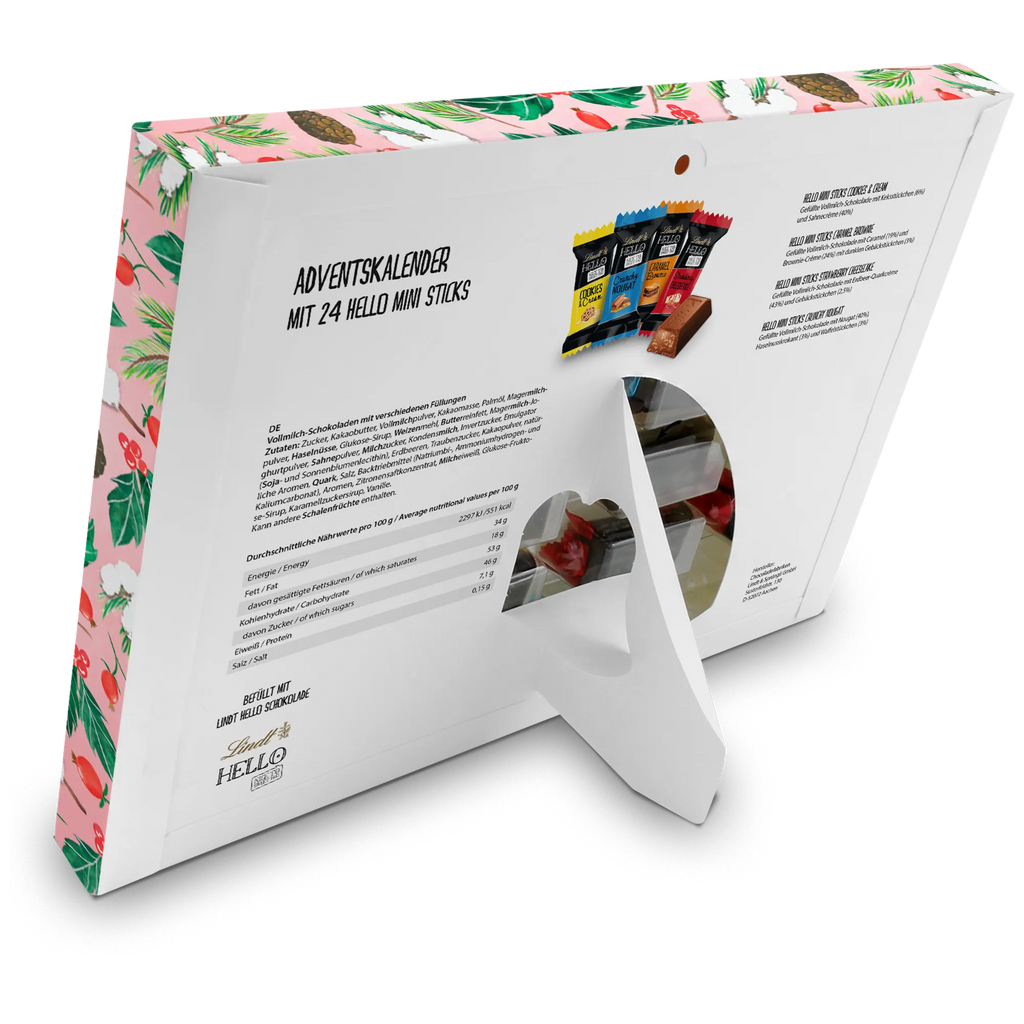 Chocolate advent calendar axolotl Happy Christmas time, snow