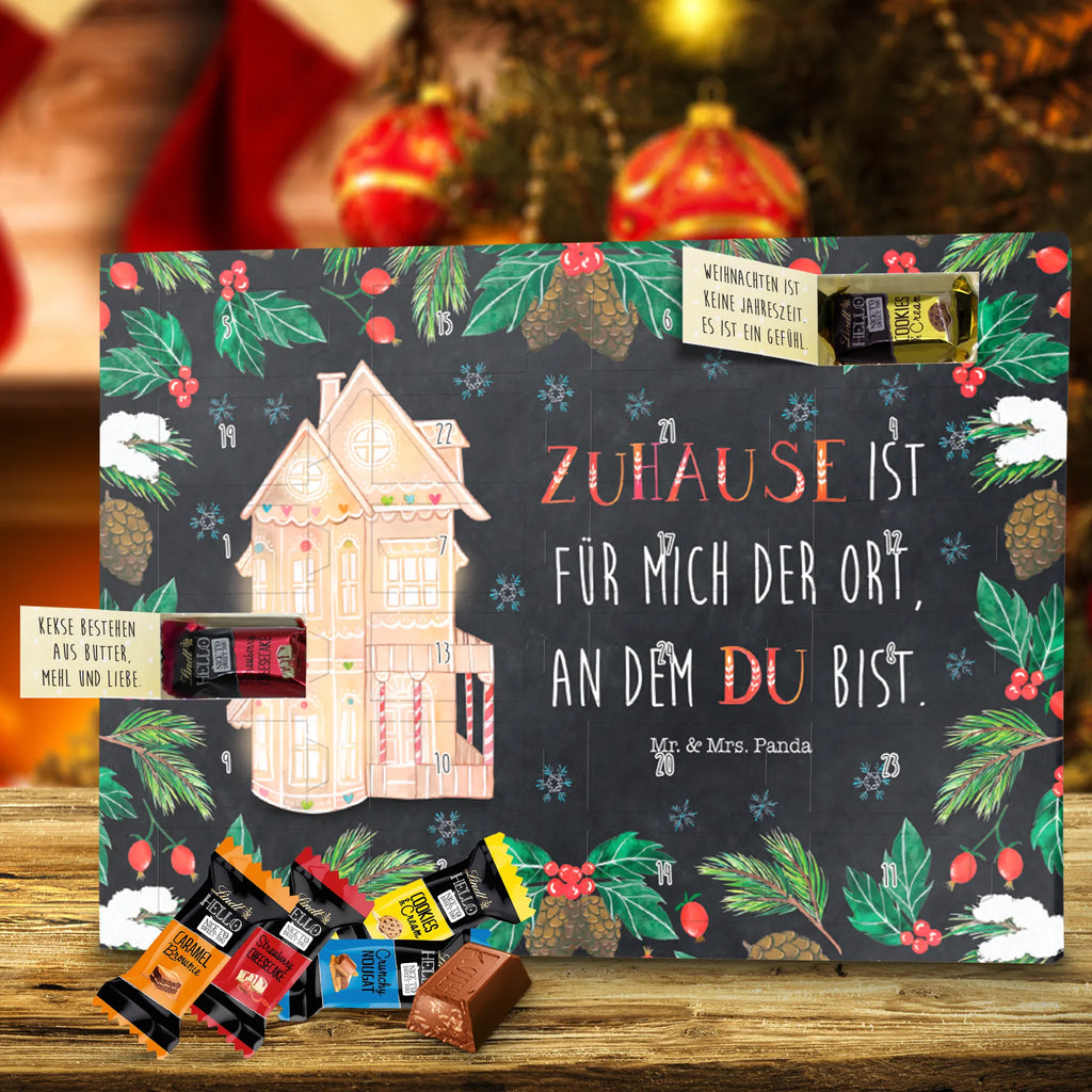 Chocolate advent calendar Gingerbread House Christmas time, snow