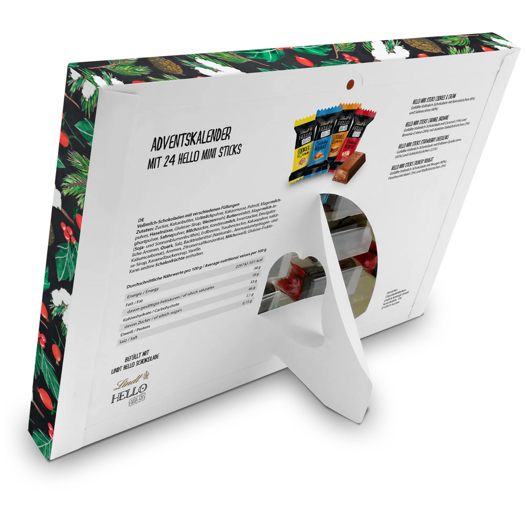 Chocolate advent calendar Gingerbread House Christmas time, snow