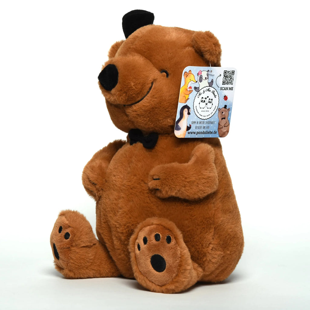 Pluszak Niedźwiedź z kapeluszem i muchą Niedźwiedź, Miś, Pluszowy miś