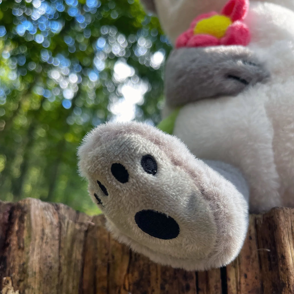 Cuddly toy Panda with Flower small animals, cute, funny, cute animal motives, hand drawn, small world, funny sayings, good mood, happy, gifts, gift ideas, special gifts, animal lover, card