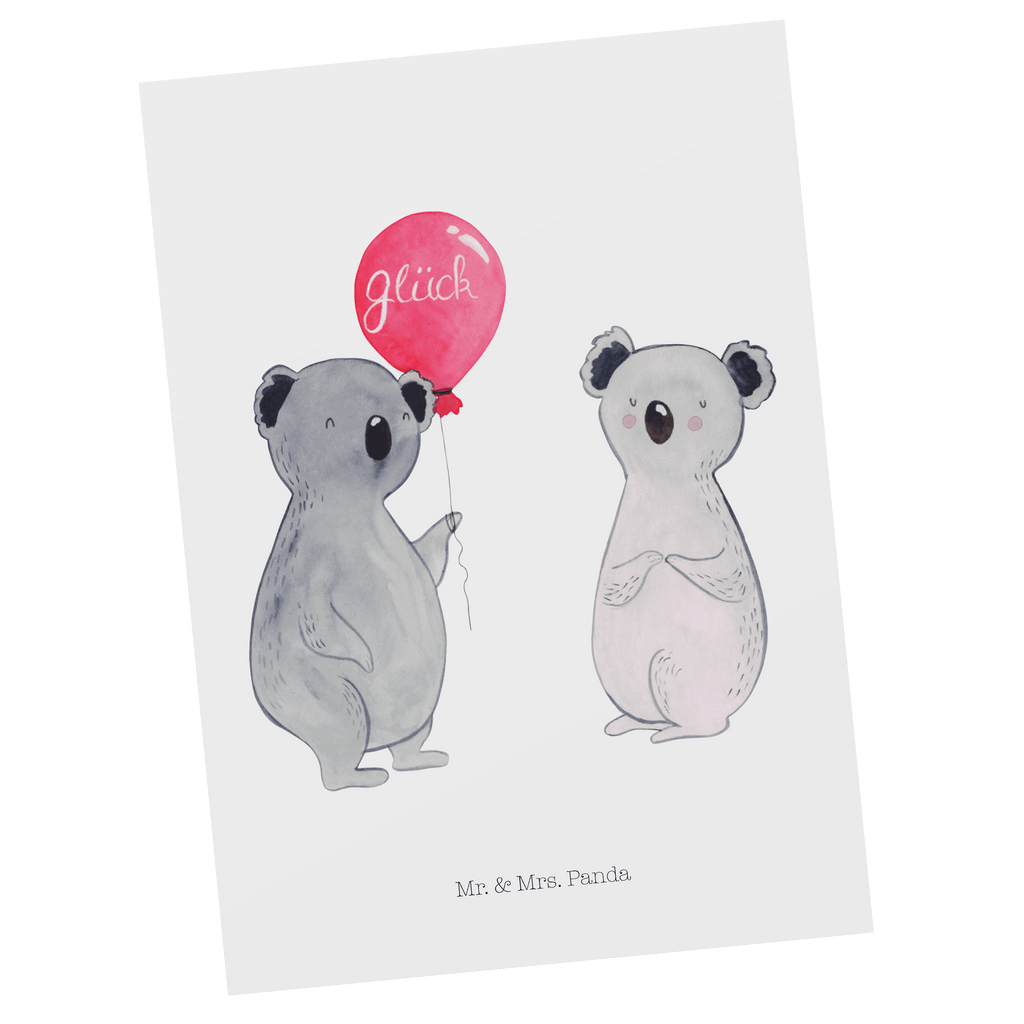 Postkarte Koala Luftballon Geschenkkarte, Grußkarte, Karte, Einladung, Ansichtskarte, Geburtstagskarte, Einladungskarte, Dankeskarte, Koala, Koalabär, Luftballon, Party, Geburtstag, Geschenk