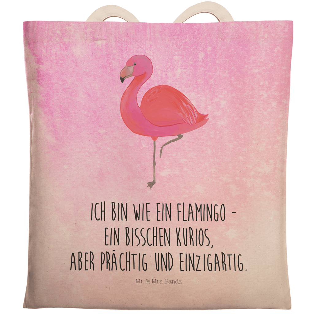 Einkaufstasche Flamingo classic Tragetasche, Tasche, Beutel, Stofftasche, Baumwolltasche, Umhängetasche, Shopper, Einkaufstasche, Beuteltasche, Flamingo, Einzigartig, Selbstliebe, Stolz, ich, für mich, Spruch, Freundin, Freundinnen, Außenseiter, Sohn, Tochter, Geschwister