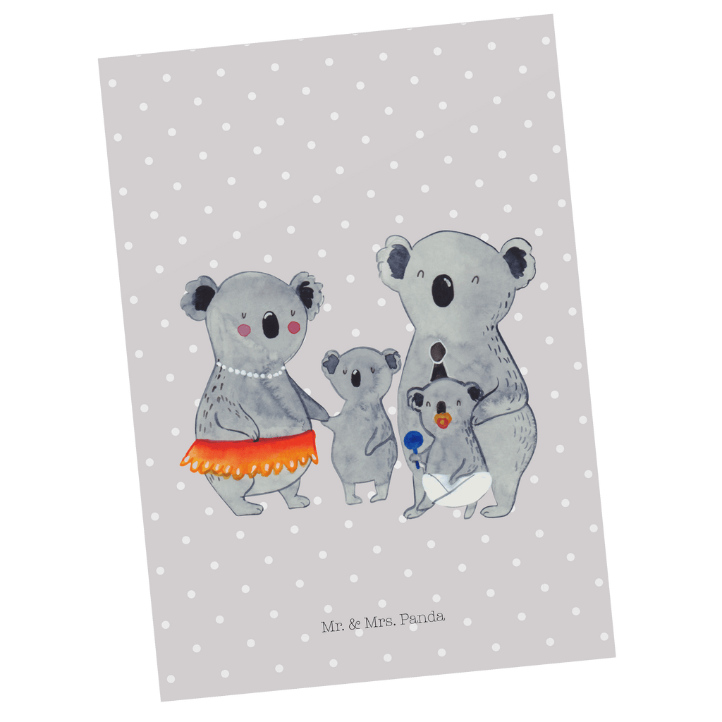 Postkarte Koala Familie Postkarte, Karte, Geschenkkarte, Grußkarte, Einladung, Ansichtskarte, Geburtstagskarte, Einladungskarte, Dankeskarte, Familie, Vatertag, Muttertag, Bruder, Schwester, Mama, Papa, Oma, Opa, Koala, Koalas, Family, Kinder, Geschwister, Familienleben