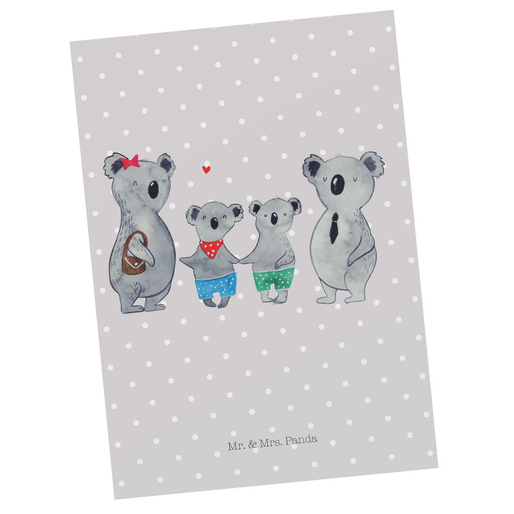 Postkarte Koala Familie zwei Postkarte, Karte, Geschenkkarte, Grußkarte, Einladung, Ansichtskarte, Geburtstagskarte, Einladungskarte, Dankeskarte, Familie, Vatertag, Muttertag, Bruder, Schwester, Mama, Papa, Oma, Opa, Koala, Koalabär, beste Familie, Familienzeit, Familienleben, Koalafamilie, Lieblingsfamilie