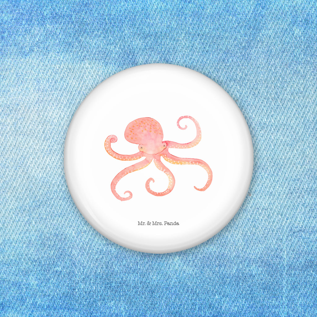 Button Tintenfisch 50mm Button, Button, Pin, Anstecknadel, Tiermotive, Gute Laune, lustige Sprüche, Tiere, Meer, Meerestier, Krake, Tintenfisch, Arme, Wasser, Ozean