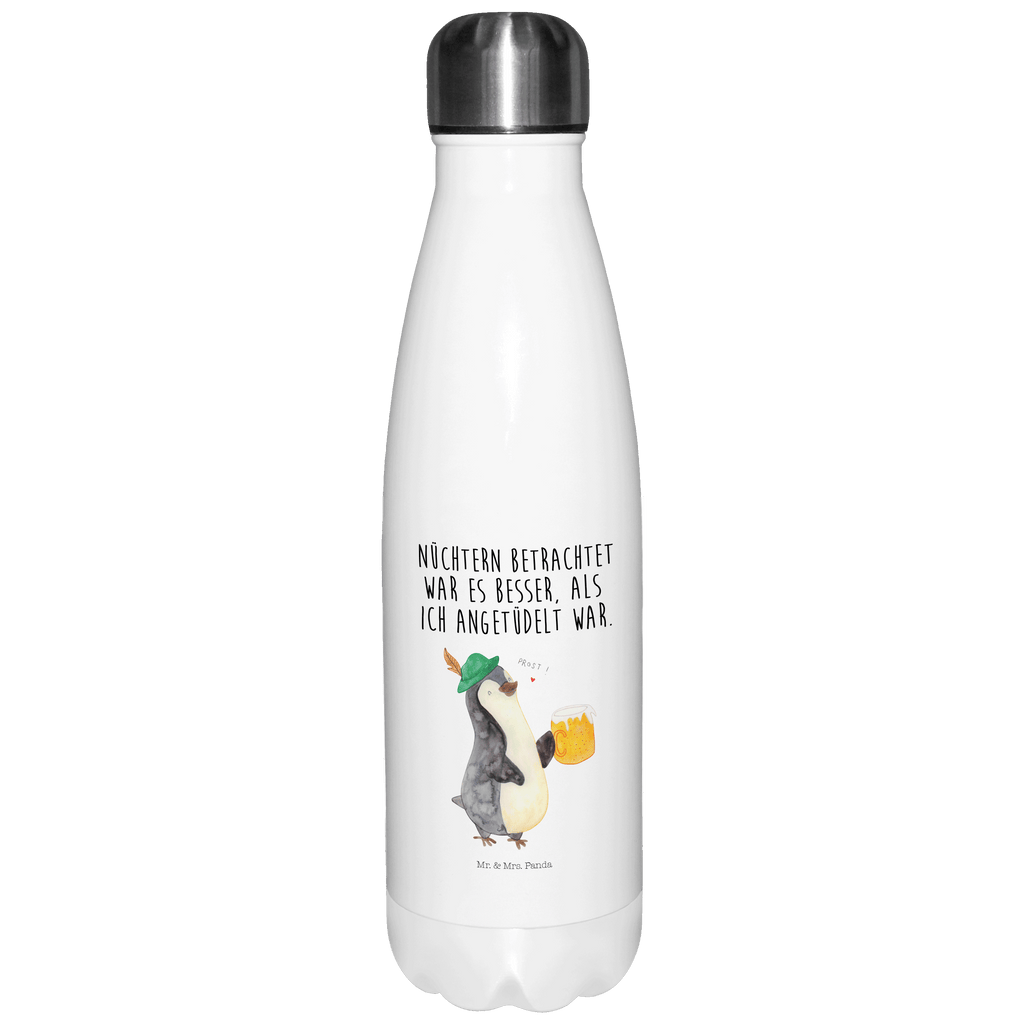 Thermosflasche Pinguin Bier Isolierflasche, Thermoflasche, Trinkflasche, Thermos, Edelstahl, Pinguin, Pinguine, Bier, Oktoberfest