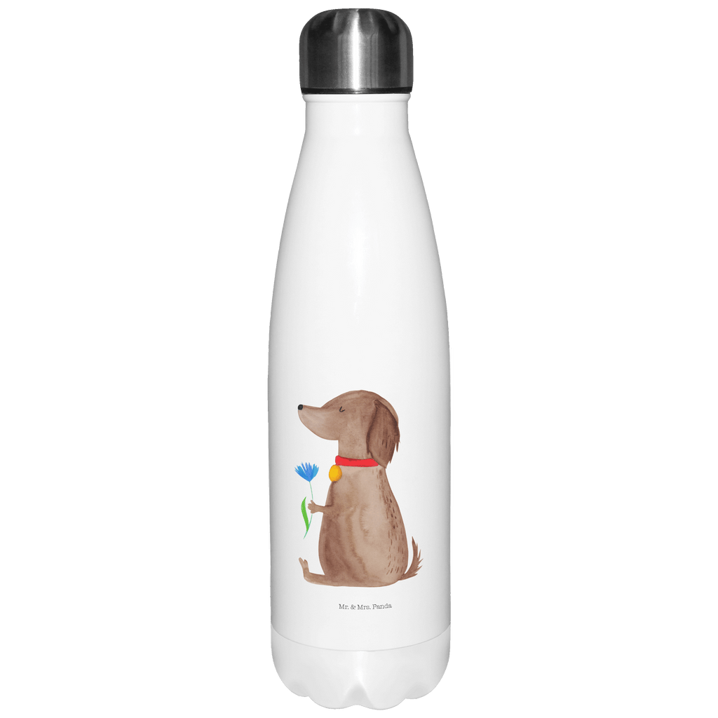 Thermosflasche Hund Blume Isolierflasche, Thermoflasche, Trinkflasche, Thermos, Edelstahl, Hund, Hundemotiv, Haustier, Hunderasse, Tierliebhaber, Hundebesitzer, Sprüche, Hunde, Frauchen, Hundeliebe