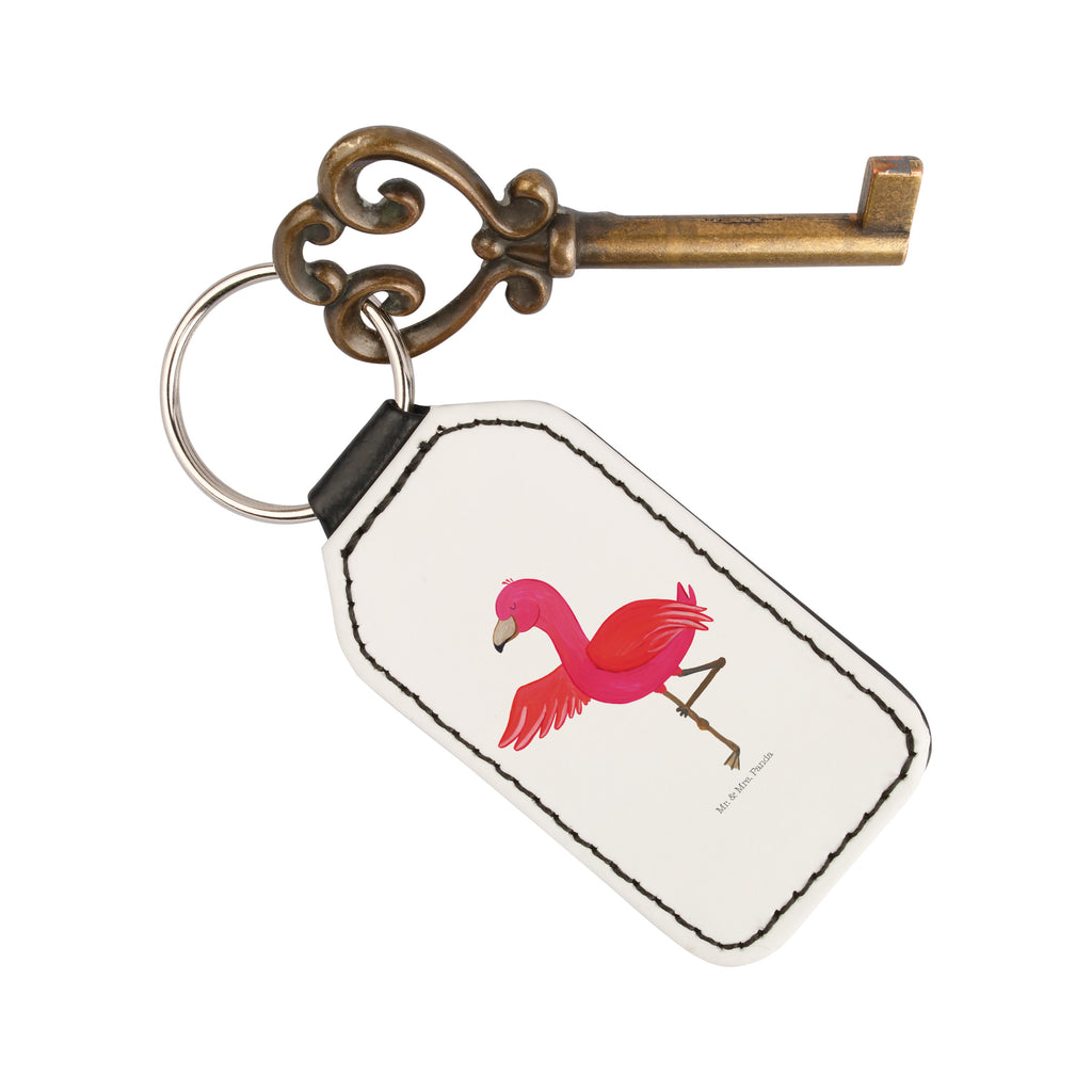 Rechteckig Schlüsselanhänger Flamingo Yoga Schlüsselanhänger, Anhänger, Taschenanhänger, Glücksbringer, Schutzengel, Flamingo, Vogel, Yoga, Namaste, Achtsamkeit, Yoga-Übung, Entspannung, Ärger, Aufregen, Tiefenentspannung