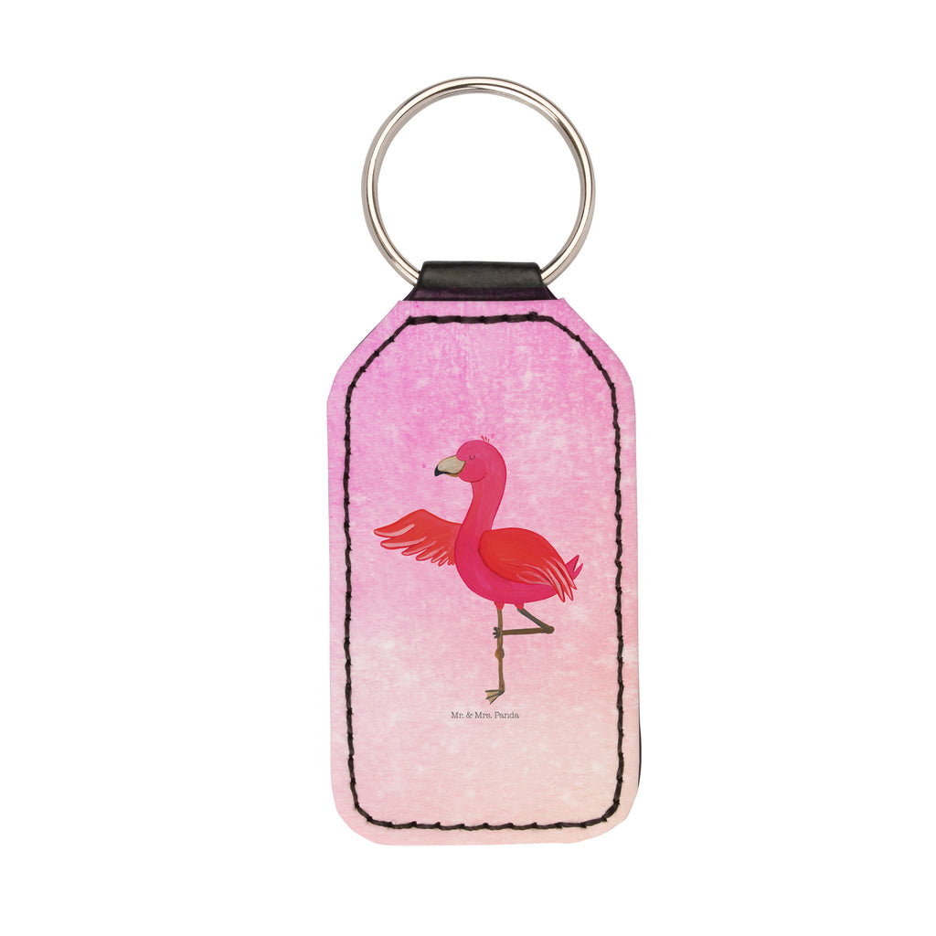 Rechteckig Schlüsselanhänger Flamingo Yoga Schlüsselanhänger, Anhänger, Taschenanhänger, Glücksbringer, Schutzengel, Flamingo, Vogel, Yoga, Namaste, Achtsamkeit, Yoga-Übung, Entspannung, Ärger, Aufregen, Tiefenentspannung