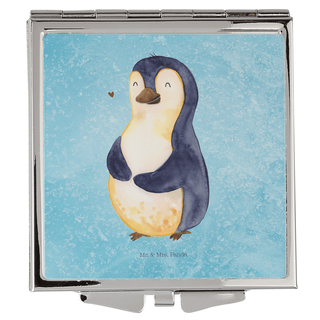 Handtaschenspiegel quadratisch Pinguin Diät Spiegel, Handtasche, Quadrat, silber, schminken, Schminkspiegel, Pinguin, Pinguine, Diät, Abnehmen, Abspecken, Gewicht, Motivation, Selbstliebe, Körperliebe, Selbstrespekt