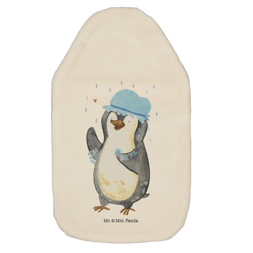 Wärmflasche Pinguin duscht Wärmekissen, Kinderwärmflasche, Körnerkissen, Wärmflaschenbezug, Wärmflasche mit Bezug, Pinguin, Pinguine, Dusche, duschen, Lebensmotto, Motivation, Neustart, Neuanfang, glücklich sein