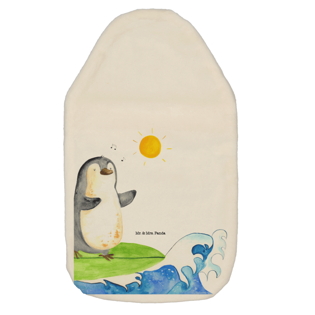 Wärmflasche Pinguin Surfer Wärmekissen, Kinderwärmflasche, Körnerkissen, Wärmflaschenbezug, Wärmflasche mit Bezug, Pinguin, Pinguine, surfen, Surfer, Hawaii, Urlaub, Wellen, Wellen reiten, Portugal