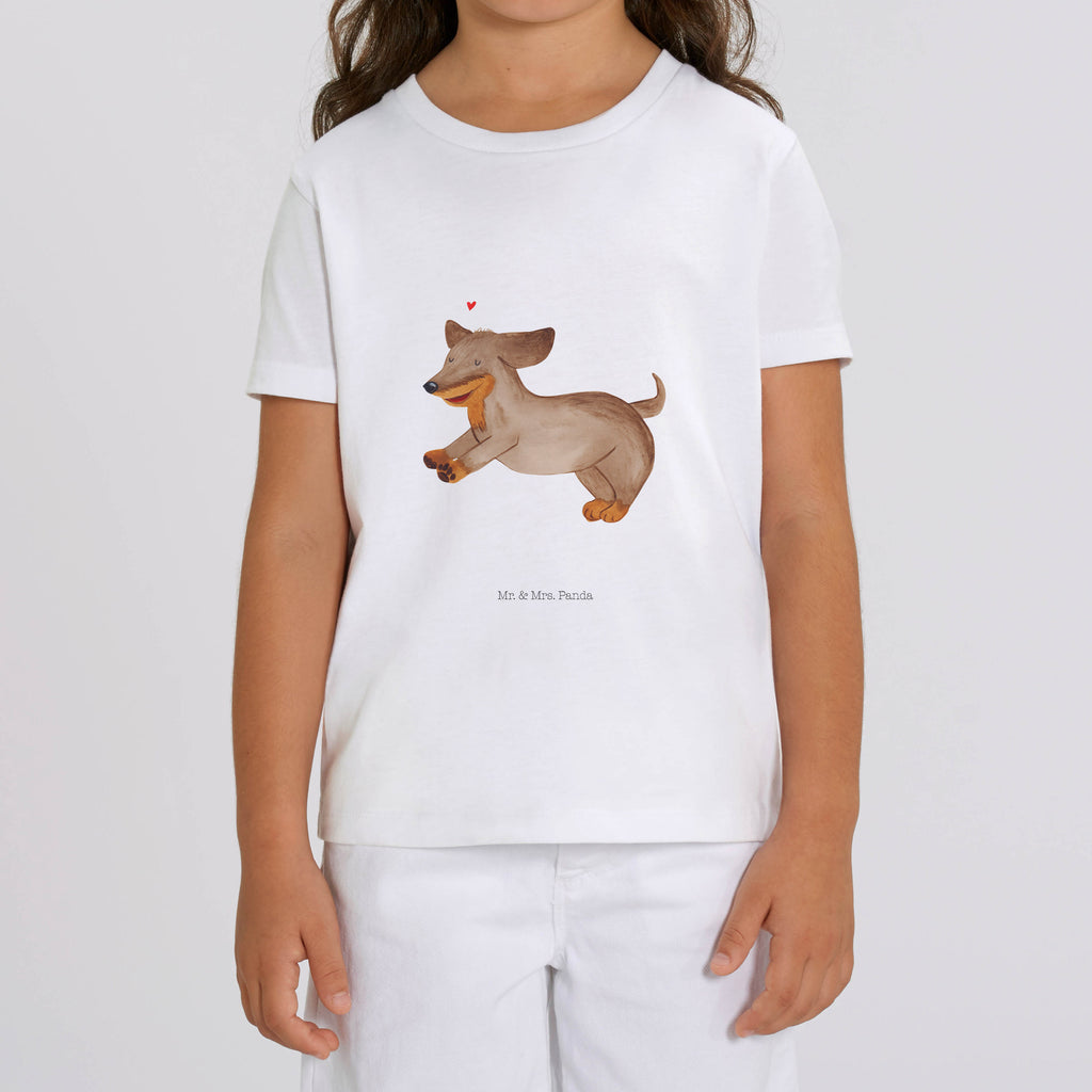 Organic Kinder T-Shirt Hund Dackel fröhlich Hund, Hunde, Dackel, Dachshund, happy dog   Hund, Hundemotiv, Haustier, Hunderasse, Tierliebhaber, Hundebesitzer, Sprüche