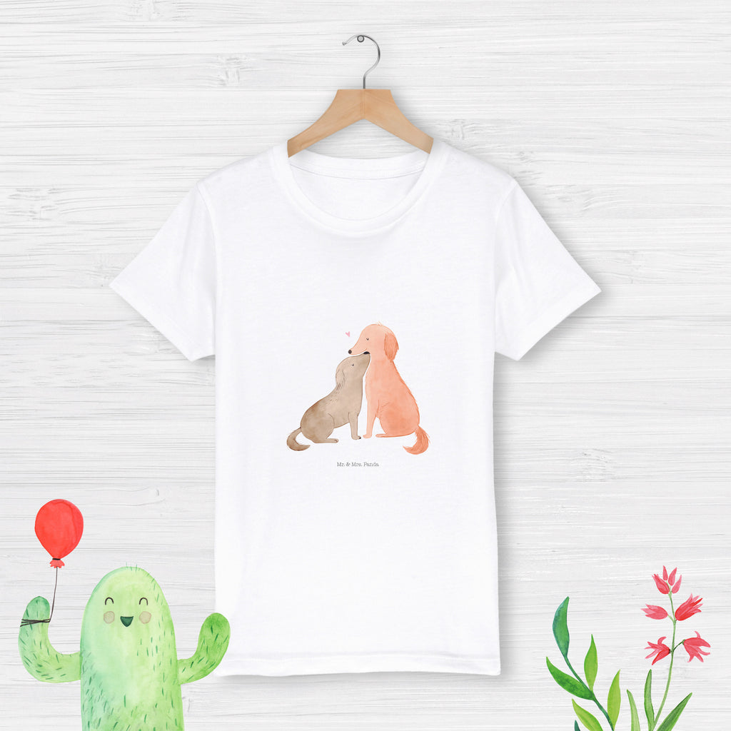 Organic Kinder T-Shirt Hunde Liebe Liebe, Hund. Hunde, Kuss, Vertrauen, Kuscheln, Herz   Hund, Hundemotiv, Haustier, Hunderasse, Tierliebhaber, Hundebesitzer, Sprüche