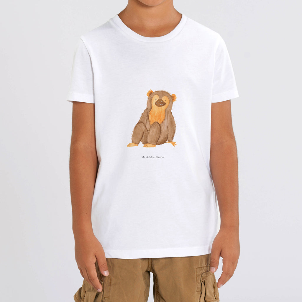 Organic Kinder T-Shirt Affe Affe, Äffchen, Affen, Selbstliebe, Respekt, Motivation, Selbstachtung, Liebe, Selbstbewusstsein, Selfcare	   Afrika, Wildtiere
