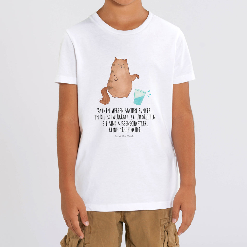 Kinder T-Shirt Katze Wasserglas
