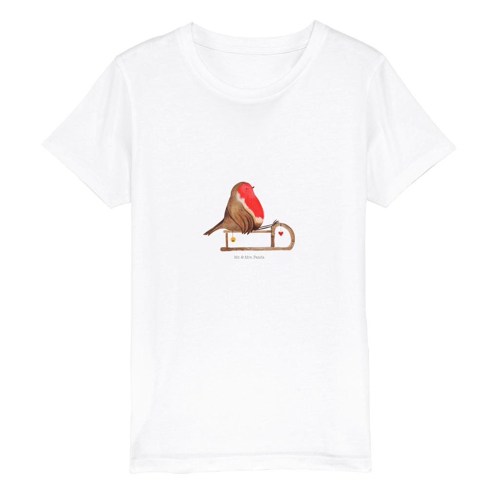 Kinder T-Shirt Rotkehlchen Schlitten