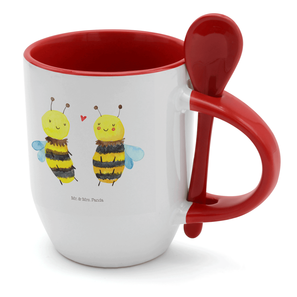 Tasse mit Löffel Biene Verliebt Tasse, Kaffeetasse, Tassen, Tasse mit Spruch, Kaffeebecher, Tasse mit Löffel, Biene, Wespe, Hummel