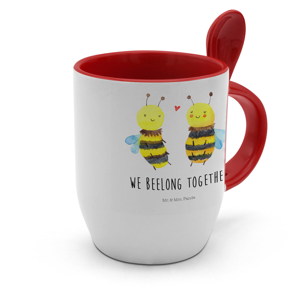 Tasse mit Löffel Biene Verliebt Tasse, Kaffeetasse, Tassen, Tasse mit Spruch, Kaffeebecher, Tasse mit Löffel, Biene, Wespe, Hummel