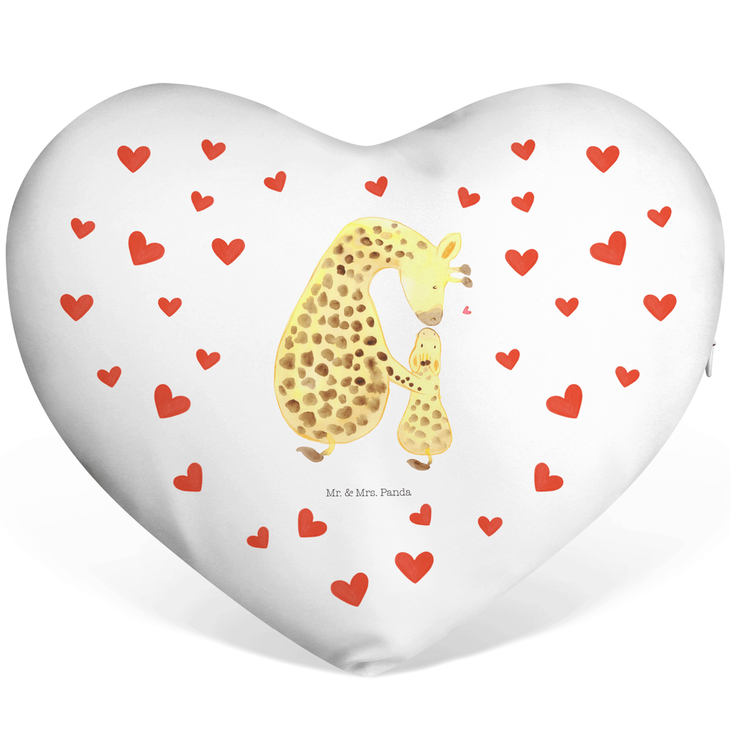 Herzkissen Giraffe mit Kind Kissen, Herzkissen, Herzform, Herz, Dekokissen, Afrika, Wildtiere, Giraffe, Kind, Mutter, Mama, Tochter, Sohn, Lieblingsmensch